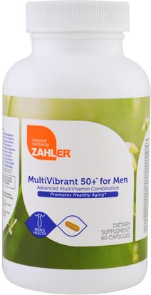 Zahler, Multivibrant 50+ for Men, Advanced Multivitamin Combination, 60 Capsules ,الفيتامينات، الرجال الفيتامينات