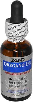 Zand, Oregano Oil, 1 fl oz (30 ml) ,والمكملات الغذائية، زيت أوريغانو، زيت زيت الزعتر