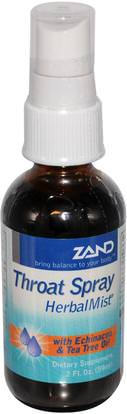 Zand, Throat Spray, Herbal Mist, 2 fl oz (59 ml) ,والصحة، والانفلونزا الباردة والفيروسية، ورذاذ الرعاية الحلق