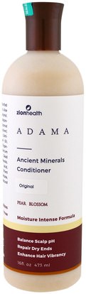 Zion Health, Adama, Ancient Minerals Conditioner, Pear Blossom, 16 fl oz (473 ml) ,حمام، الجمال، الشعر، فروة الرأس، الشامبو، مكيف، مكيفات