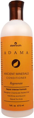Zion Health, Adama Ancient Minerals Conditioner, Regenerate, 16 fl oz (473 ml) ,الجمال، تقشير الوجه، العناية بالوجه، منظفات الوجه