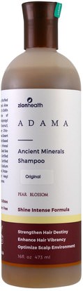 Zion Health, Adama, Ancient Minerals Shampoo, Original, Pear Blossom, 16 fl oz (473 ml) ,حمام، الجمال، الشعر، فروة الرأس، الشامبو، مكيف