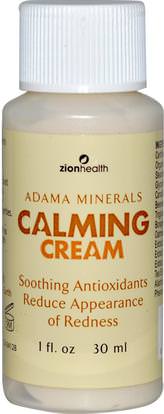 Zion Health, Adama Minerals, Calming Cream, 1 fl oz (30 ml) ,حمام، الجمال، غسول الجسم