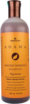 Zion Health, Ancient Minerals, Regenerate Shampoo, 16 fl oz (473 ml) ,حمام، الجمال، شعر، فروة الرأس، الشامبو، مكيف، الصابون