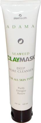 Zion Health, Seaweed Clay Mask, 4 fl oz (120 ml) ,الجمال، العناية بالوجه، بشرة، أقنعة الوجه، أقنعة الطين