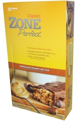 ZonePerfect, Classic, All-Natural Nutrition Bars, Chocolate Peanut Butter, 12 Bars, 1.76 oz (50 g) Each ,المكملات الغذائية، الحانات الغذائية