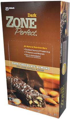 ZonePerfect, Dark, All-Natural Nutrition Bars, Dark Chocolate Almond, 12 Bars, 1.58 oz (45 g) Each ,المكملات الغذائية، الحانات الغذائية