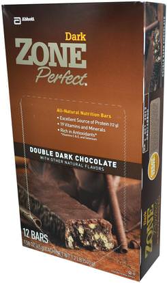 ZonePerfect, Dark, All-Natural Nutrition Bars, Double Dark Chocolate, 12 Bars, 1.58 oz (45 g) Each ,المكملات الغذائية، الحانات الغذائية