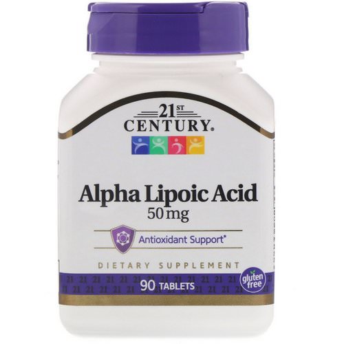 21st Century, Alpha Lipoic Acid, 50 mg, 90 Tablets فوائد
