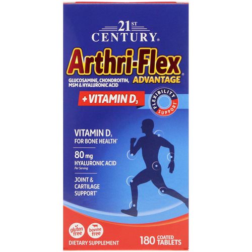 21st Century, Arthri-Flex Advantage + Vitamin D3, 180 Coated Tablets فوائد