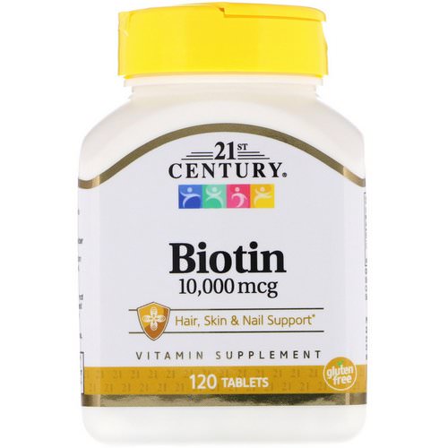 21st Century, Biotin, 10,000 mcg, 120 Tablets فوائد