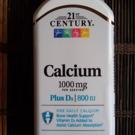 21st Century, Calcium Plus D3, 1,000 mg / 20 mcg, 90 Tablets