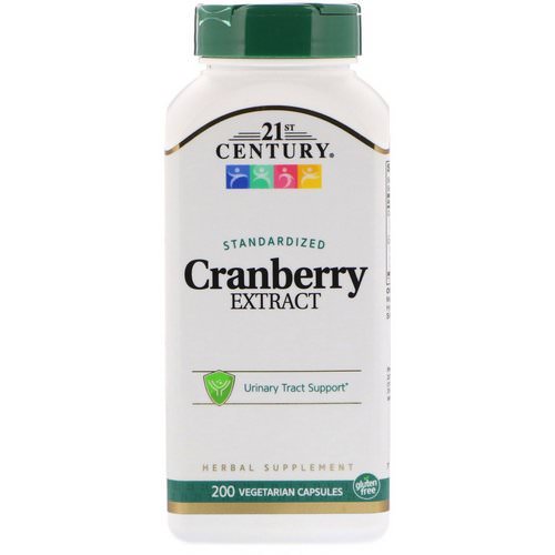 21st Century, Cranberry Extract, Standardized, 200 Vegetarian Capsules فوائد