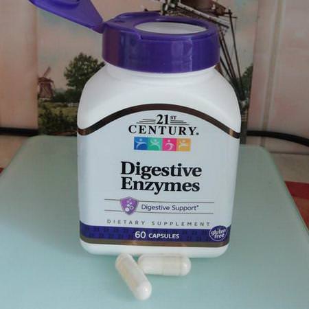 21st Century Digestive Enzyme Formulas - إنزيمات الهضم, الهضم, المكملات الغذائية