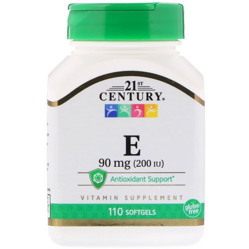 21st Century, E, 90 mg (200 IU), 110 Softgels فوائد
