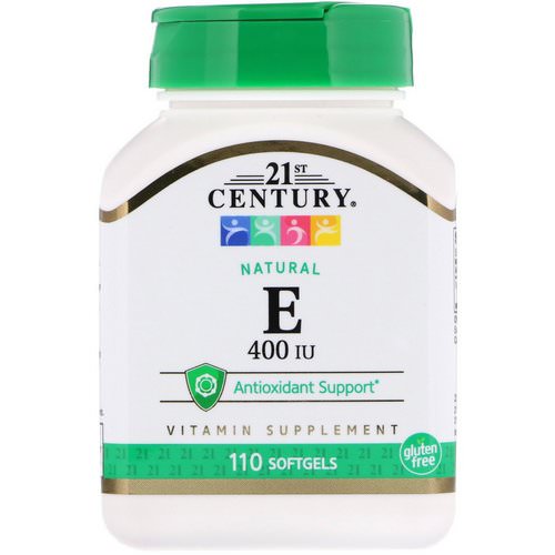 21st Century, E, Natural, 400 IU, 110 Softgels فوائد