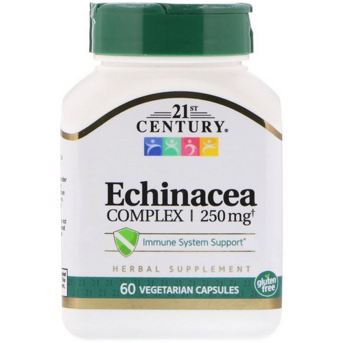 21st Century, Echinacea Complex, 250 mg, 60 Vegetarian Capsules فوائد