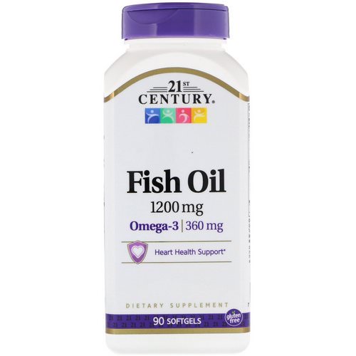 21st Century, Fish Oil, 1,200 mg, 90 Softgels فوائد