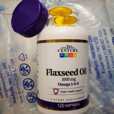 21st Century Flax Seed Supplements - مكملات بذ,ر الكتان, Omegas EPA DHA, زيت السمك, المكملات الغذائية