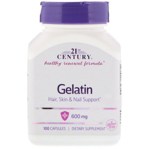 21st Century, Gelatin, 600 mg, 100 Capsules فوائد