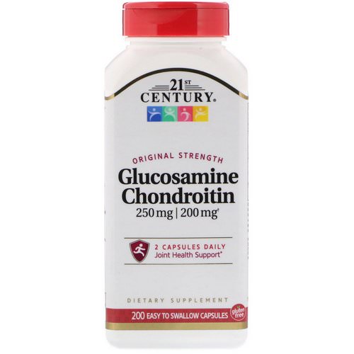 21st Century, Glucosamine 250 mg Chondroitin 200 mg, Original Strength, 200 (Easy Swallow) Capsules فوائد