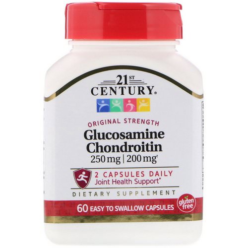 21st Century, Glucosamine 250 mg, Chondroitin 200 mg, Original Strength, 60 (Easy Swallow) Capsules فوائد
