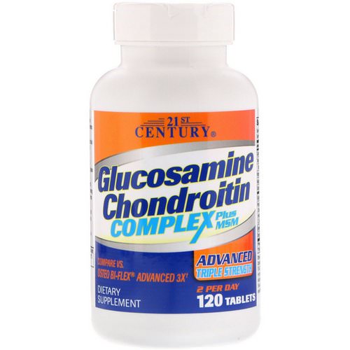 21st Century, Glucosamine Chondroitin Complex Plus MSM, Advanced Triple Strength, 120 Tablets فوائد