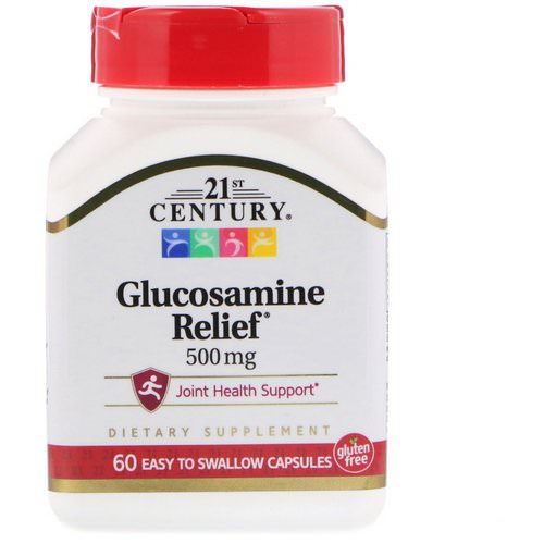 21st Century, Glucosamine Relief, 500 mg, 60 Easy To Swallow Capsules فوائد