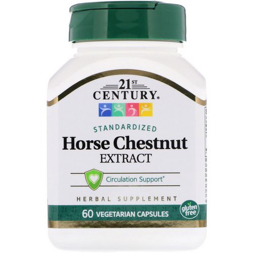 21st Century, Horse Chestnut Extract, Standardized, 60 Vegetarian Capsules فوائد