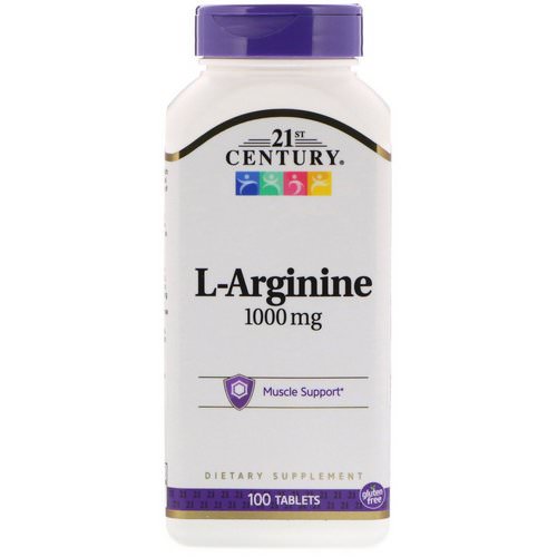 21st Century, L-Arginine, 1,000 mg, 100 Tablets فوائد
