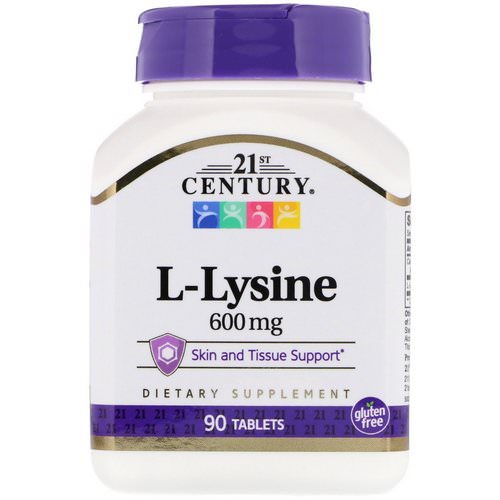 21st Century, L-Lysine, 600 mg, 90 Tablets فوائد