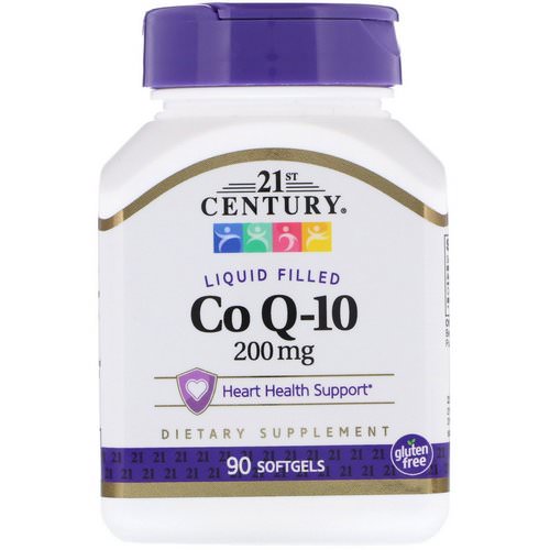 21st Century, Liquid Filled CoQ-10, 200 mg, 90 Softgels فوائد