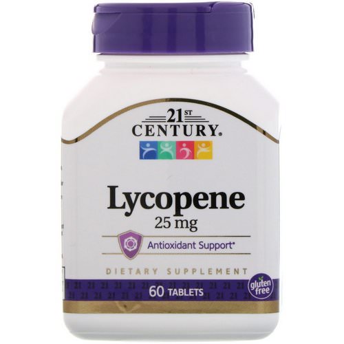21st Century, Lycopene, 25 mg, 60 Tablets فوائد