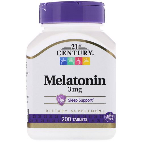 21st Century, Melatonin, 3 mg, 200 Tablets فوائد