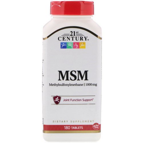 21st Century, MSM, Methylsulfonylmethane, 1,000 mg, 180 Tablets فوائد