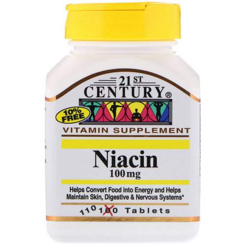 21st Century, Niacin, 100 mg, 110 Tablets فوائد