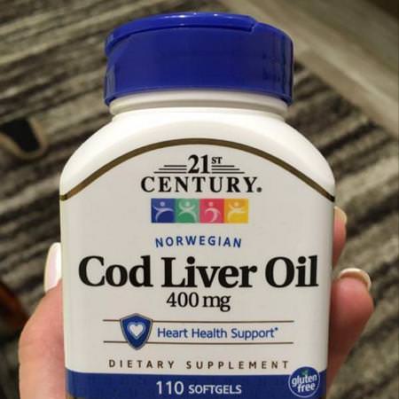 21st Century, Norwegian Cod Liver Oil, 400 mg, 110 Softgels