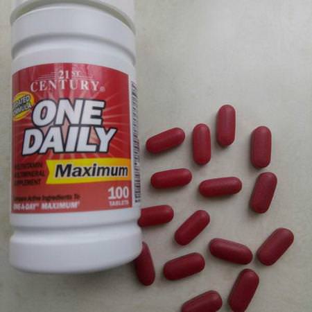 21st Century, One Daily, Maximum, Multivitamin Multimineral, 100 Tablets