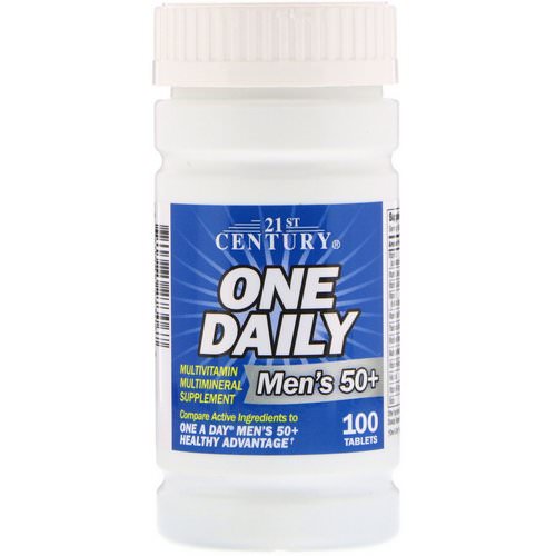 21st Century, One Daily, Men's 50+, Multivitamin Multimineral, 100 Tablets فوائد