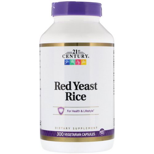21st Century, Red Yeast Rice, 300 Vegetarian Capsules فوائد