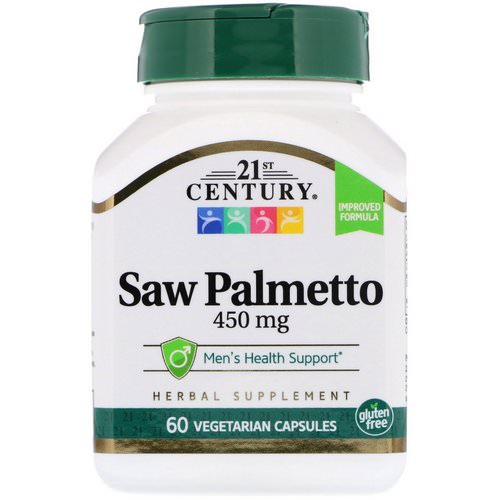 21st Century, Saw Palmetto, 450 mg, 60 Vegetarian Capsules فوائد