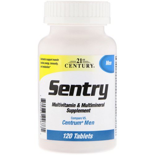 21st Century, Sentry Men, Multivitamin & Multimineral Supplement, 120 Tablets فوائد
