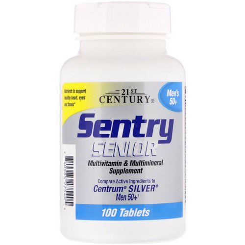 21st Century, Sentry, Senior, Men's 50+, Multivitamin & Multimineral Supplement, 100 Tablets فوائد