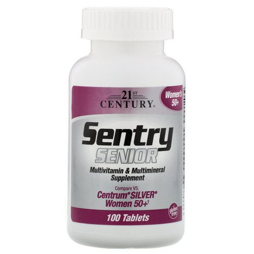 21st Century, Sentry Senior, Multivitamin & Multimineral Supplement, Women's 50+, 100 Tablets فوائد