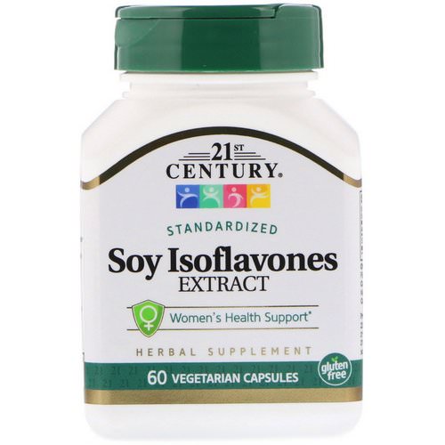 21st Century, Soy Isoflavones Extract, Standardized, 60 Vegetarian Capsules فوائد