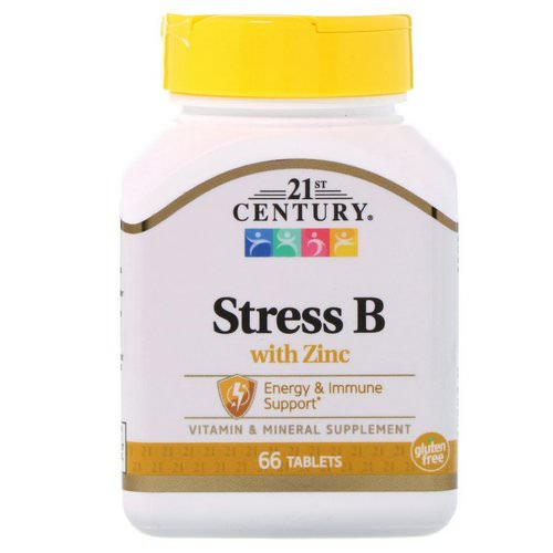 21st Century, Stress B, with Zinc, 66 Tablets فوائد