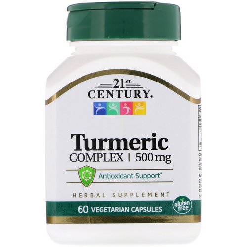 21st Century, Turmeric Complex, 500 mg, 60 Vegetarian Capsules فوائد