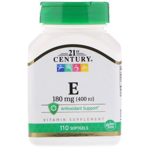 21st Century, Vitamin E, 180 mg (400 IU), 110 Softgels فوائد