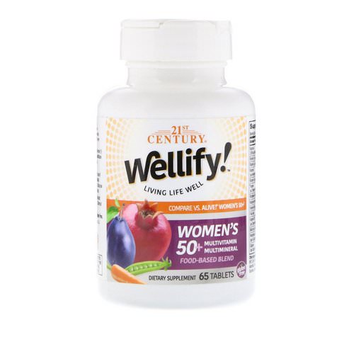 21st Century, Wellify Women's 50+ Multivitamin Multimineral, 65 Tablets فوائد
