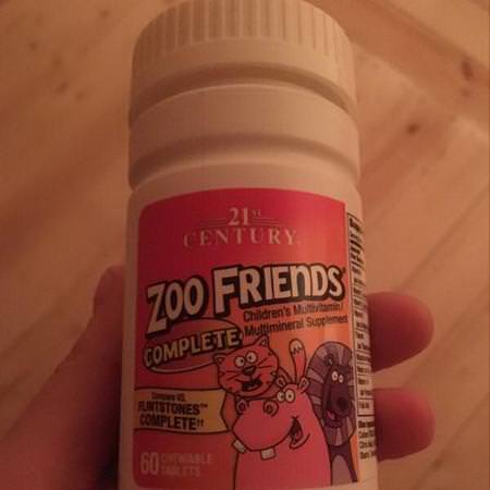 21st Century, Zoo Friends Complete, Children's Multivitamin / Multimineral Supplement, 60 Chewable Tablets
